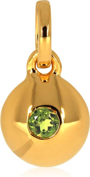 Immagine prodotto Xen Ciondolo con peridoto da 3 mm circa 0,12 ct. placcato oro giallo (Argento 925)