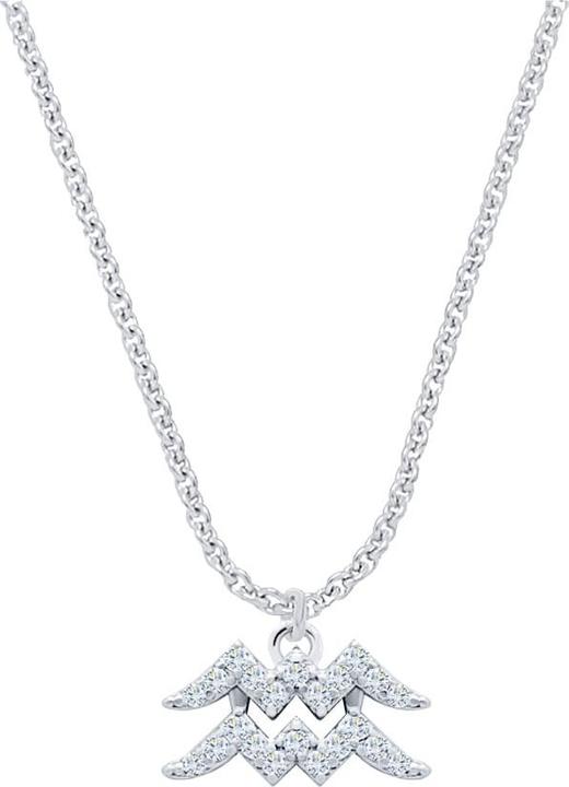 Candy Halskette Sternzeichen Wassermann, 925 Sterling Silber (925er Sterlingsilber, 925 Sterling Silber, 42 - 45 cm)