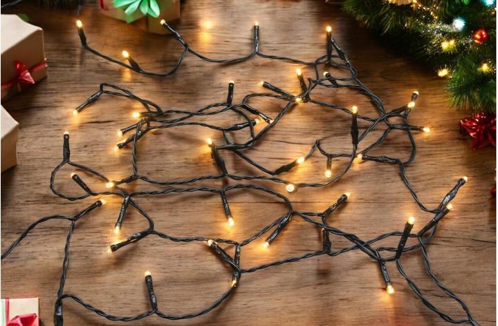 Immagine prodotto GuGus Catena luminosa a LED per esterni 100 LED luce bianca calda Lunghezza 7,5 m (7.50 m)