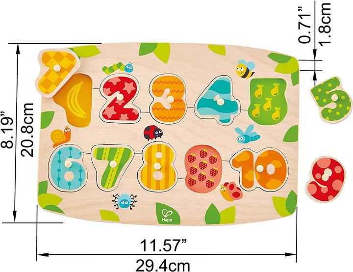 Actual product image Hape Number puzzle