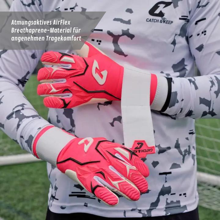 Actual product image Catch & Keep Fussballhandschuhe ViVor Crazy Orange Gr. 7 Torwart Goalie Handschuhe (7)