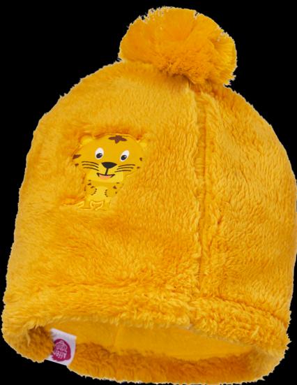 Actual product image Affenzahn Beanie Tiger Recycled Fleece Mustard