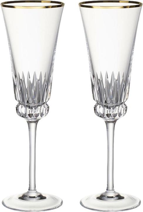 Actual product image Villeroy & Boch Champagne goblet, set of 2 pieces Grand Royal Gold (12 cl, 2 Glasses, Champagne glasses)