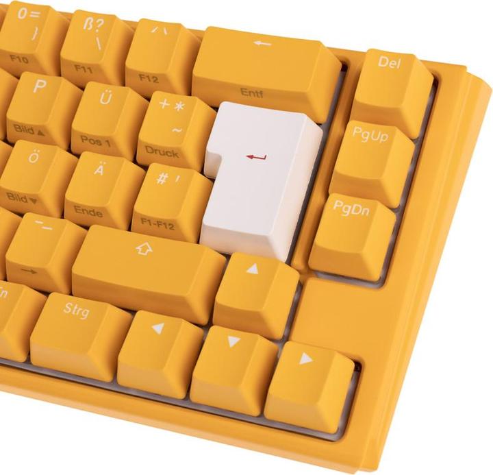 Actual product image Ducky One 3 Yellow SF gaming keyboard, RGB LED - MX brown (DE, Cable)