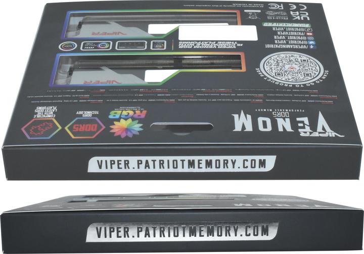 Produktbild Patriot Viper Venom RGB 32GB DDR5 6200-40, PVVR532G620C40K (2 x 16GB, 6200 MHz, DDR5-RAM, DIMM)
