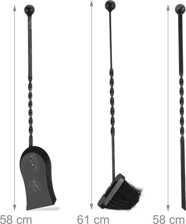 Immagine prodotto Relaxdays Posate da camino (21 x 36 x 57 cm)