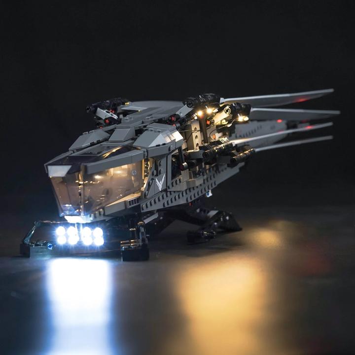 Actual product image BrickBling LED light set for LEGO Dune Atreides Royal Ornithopter (10327) incl. remote control