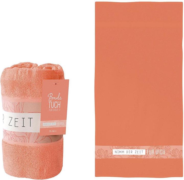 Lavida Serviette de bain Fleur orange (70 x 140 cm)