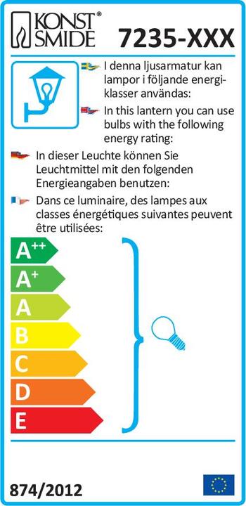 Energie-Label Konstsmide Parma (E27, IP44)