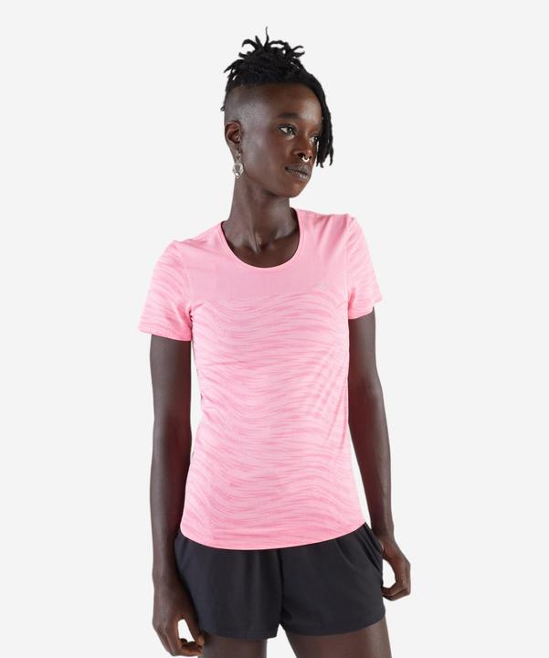 Image du produit Kiprun T-shirt running & trail sans couture femme - run 500 confort rose (L)