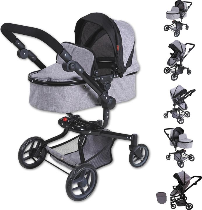 Produktbild Knorrtoys Puppenwagen Boonk - stone black