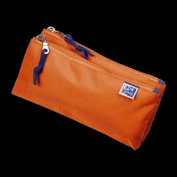 Oxford Doppel-Schlamper-Etui, Polyester, orange