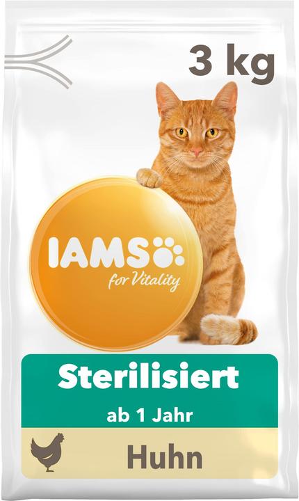Produktbild Iams for Vitality Sterilised mit Huhn (Senior, Adult, 1 Stk., 3000 g)