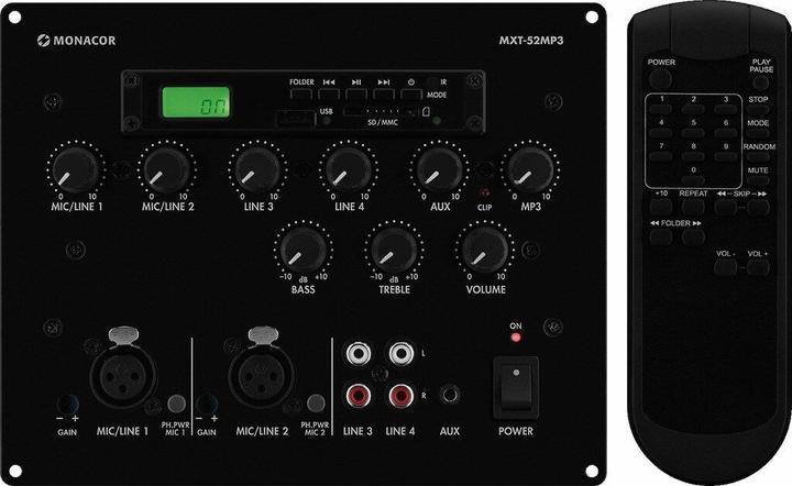 Produktbild Monacor MXT52MP3 Einbaumischpult (Studio- und Livemixer)