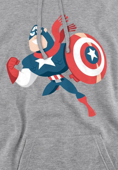 Immagine prodotto Captain America Holiday Outfit Felpa con Cappuccio Uomo (M)