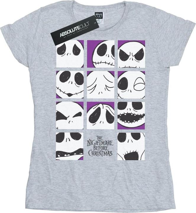 Disney Nightmare Before Christmas Many Faces Of Jack Squares TShirt (M)