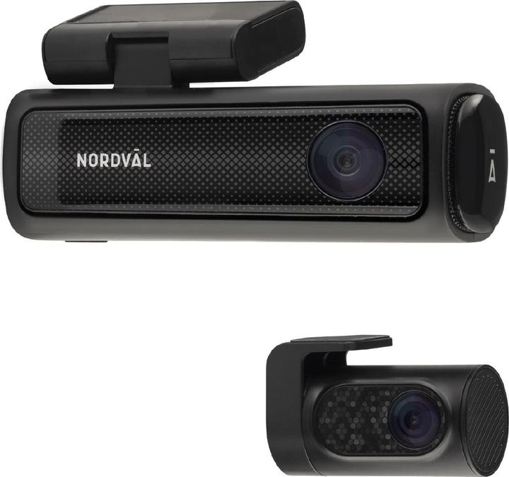 Image du produit Nordväl DC202-2CH Dashcam 4K + WiFi + GPS + mode parking + 128GB (WiFi, Récepteur GPS)