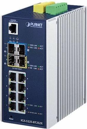 Image du produit Planet Industriel L2+ 8 ports 10/100/1000T + 2 ports (8 Ports)