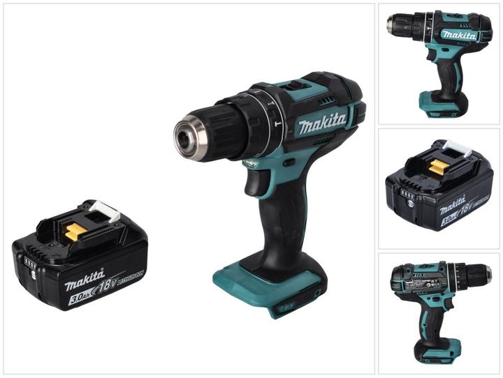Produktbild Makita DHP 482 F1 Akku Schlagbohrschrauber 18 V 62 Nm + 1x Akku 3,0 Ah - ohne Ladegerät (Akkubetrieb)
