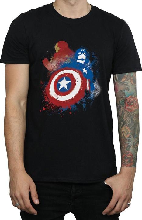 Immagine prodotto Captain America Civil War Painted Vs Iron Man Maglietta Uomo (XL)