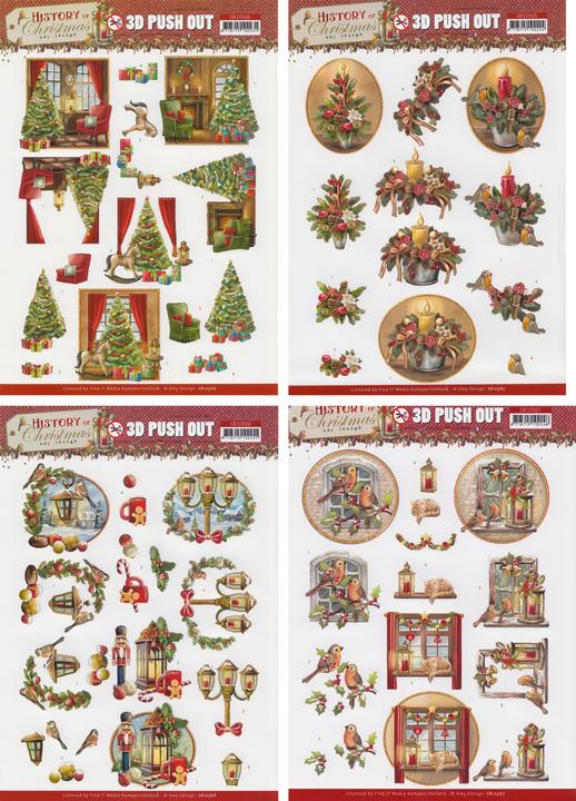 Produktbild Amy Design 3D-Stanzbogen-Set "History of Christmas" (4 x)