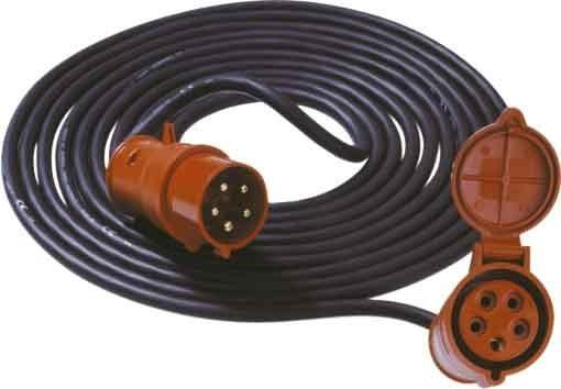 Produktbild Bachmann Kabel, Verlängerung, Stecker/Buchse, CEE 3L+N+PE, H07RN-F 5G2,5mm² sw, 5,0m, CEE 16A rt (5 m, CEE)