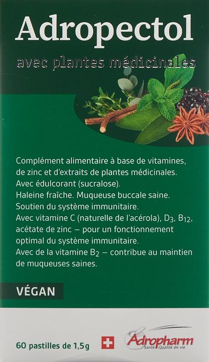 Image du produit Adropharm plantes pastilles (60 pièce(s), Pastilles, 118 g)