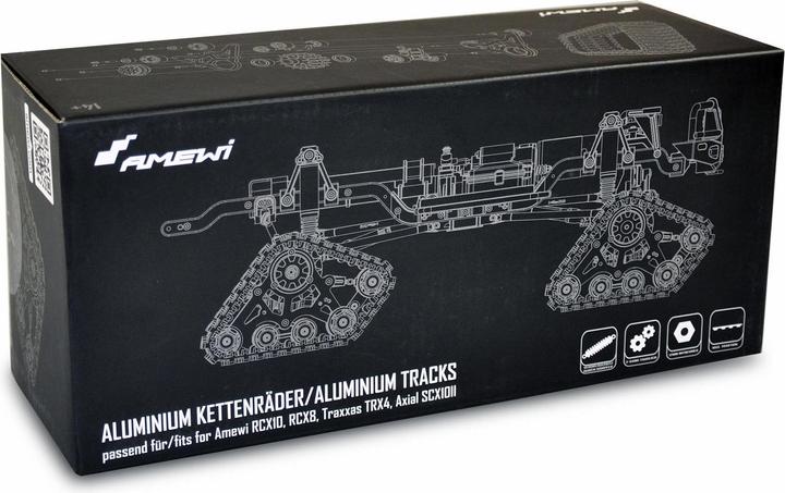 Actual product image Amewi Kettenfahrwerk mit Dämpfungssystem (4 Stück) Schwarz