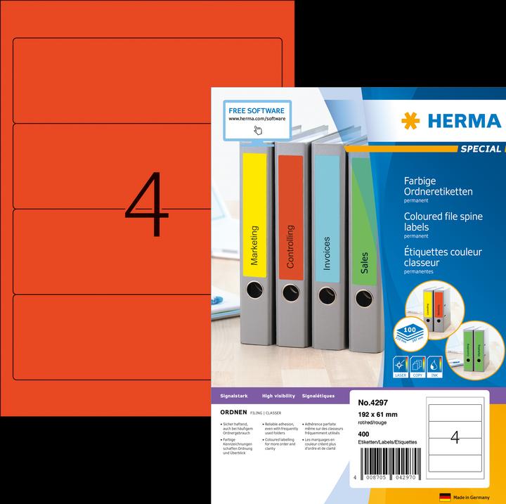 Produktbild HERMA Ordneretiketten A4