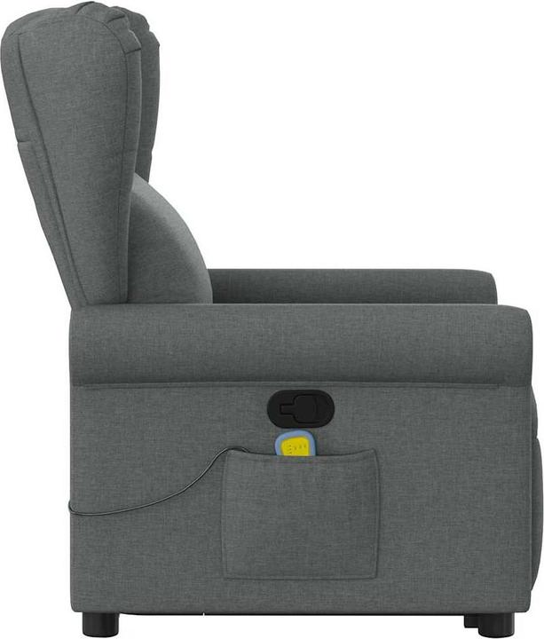 Actual product image VidaXL Massage chair with stand-up aid dark grey fabric