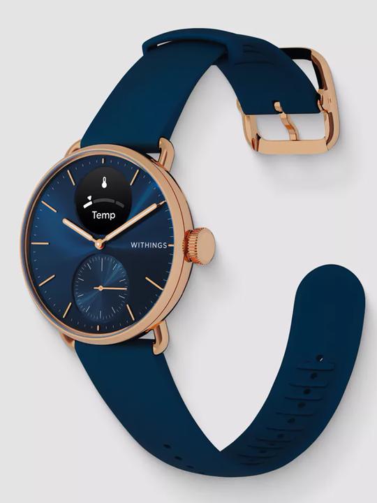 Actual product image Withings HWA10-model 6-All-In ScanWatch 2 rose gold blue (38 mm)