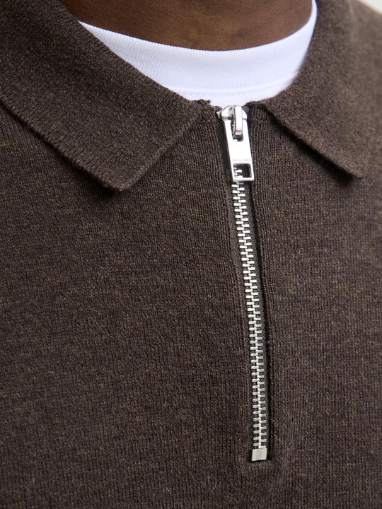 Actual product image Jack & Jones Jjeemil Knit Polo Half Zip Ls Noos (XL)
