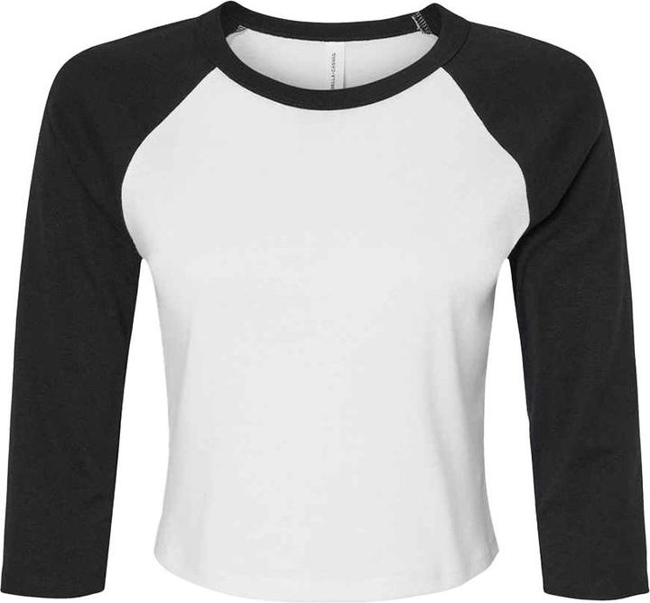 Bella Canvas kurzes TShirt Raglanärmel 34 Ärmel