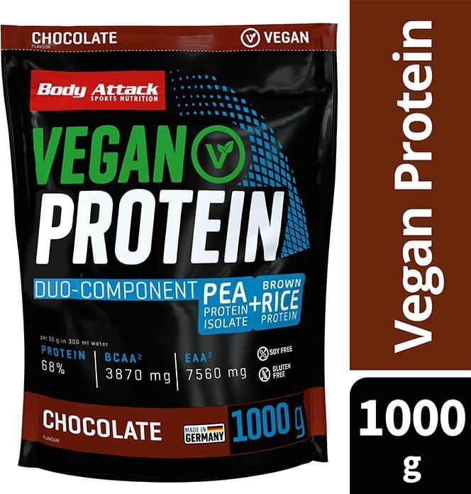 Body Attack Vegan Protein (1000g Beutel) (Vanille, 1 Stk., 1000 g)