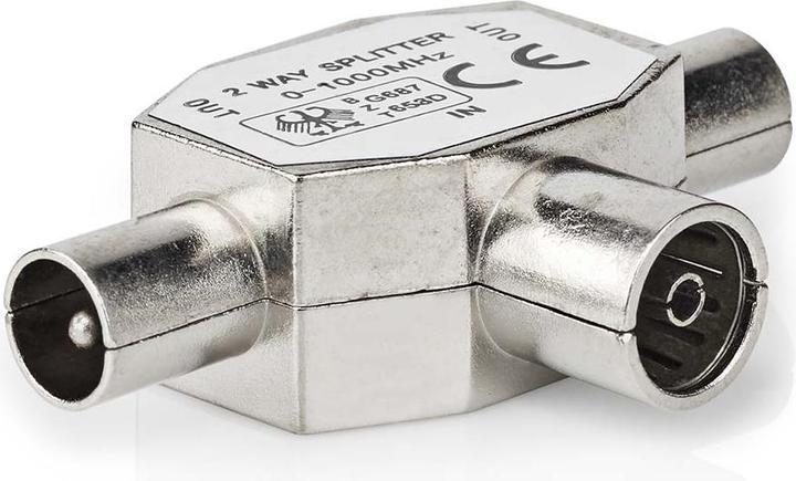 Nedis Coaxial splitter, 2 x IEC (Coa xial) plug - IEC (Coaxia (Antenna cable)