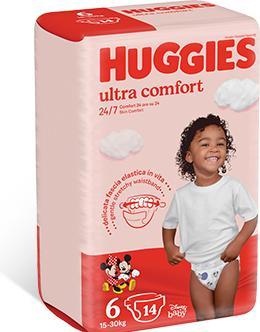 Immagine prodotto Huggies Ultra Comfort Base Taglia 6 16/30 Kg: Confezione 14 Pz (Dimensione 6, 14 Pezzo/i)