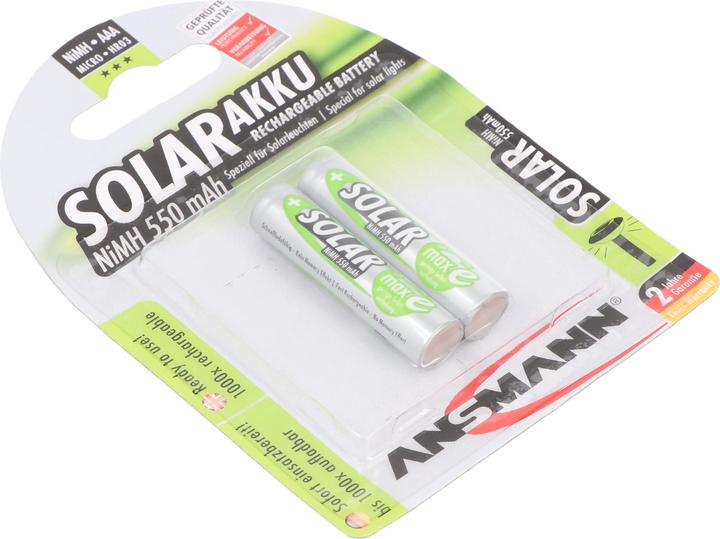 Produktbild Ansmann NiMH HR03 Sol (1 Stk., AAA, 550 mAh, Akku)