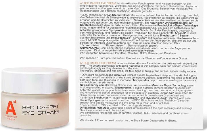 Image du produit A4 Health and Beauty Crème pour les yeux Red Carpet (15 ml, Jour + nuit)