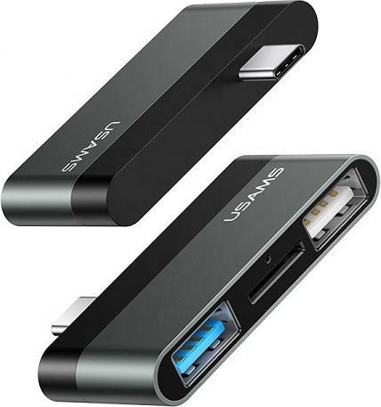 Usams CONCENTRATORIAUS USB US-SJ463 1 x Micro SD + 2 x USB-A 3.0 (SJ463HUB01) (USB-C, 3 Ports)