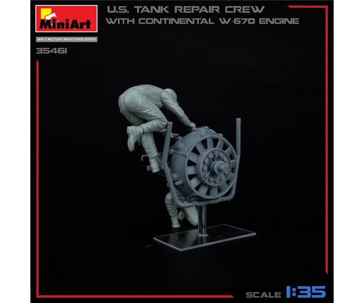 Actual product image Miniart 1:35 - US Tank Repair Crew, Continental W670 Engine