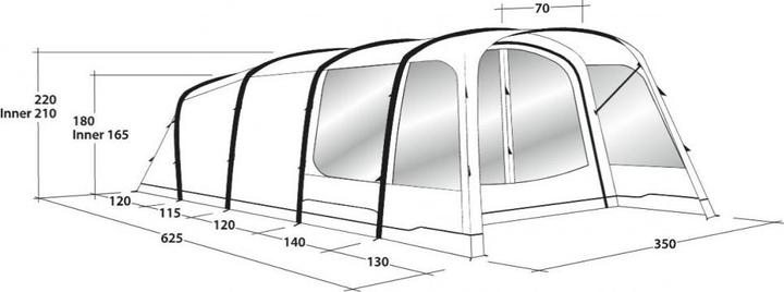 Actual product image Outwell Avondale 5PA (Tunnel tent, 24.90 kg, 5 persons)