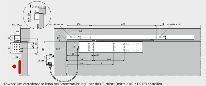 Immagine prodotto Dormakaba Chiudiporta DORMA TS 99 FLR-K (Porta a vetro, Interno)