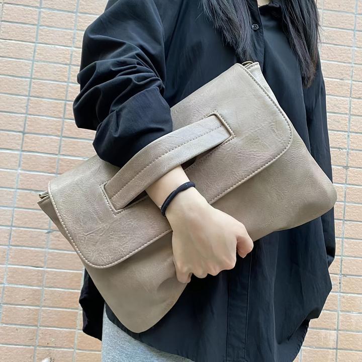 Image du produit Only-Bags.Store Pochette de grande capacité à la mode, porte-cartes en cuir PU, porte-documents décontracté et