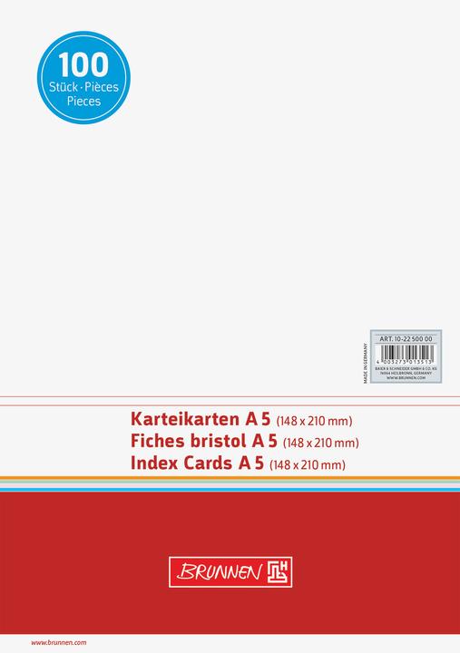 Actual product image Index card (A5, 180 g/m²)