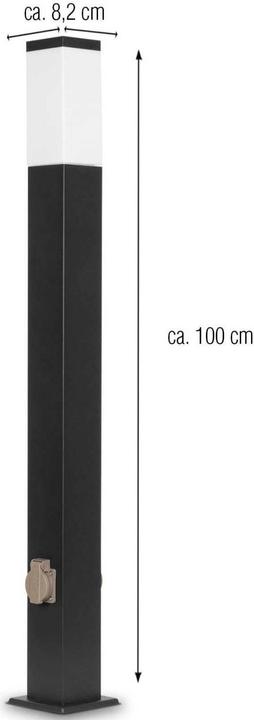 Productafbeelding Grafner Staande lamp met 2 stopcontacten (E27, IP44)