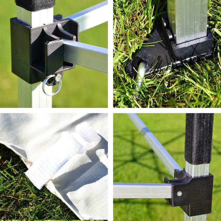 Actual product image VCM PROFI Falt Pavillon mit 4 Seitenteilen 3x3m champagner wasserdichtes Dach Zelt (300 cm, 300 cm)