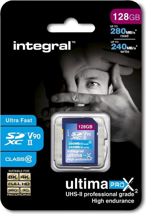 Image du produit Integral Memory UltimaPro X2 (128 Go, SDXC, UHS-II)
