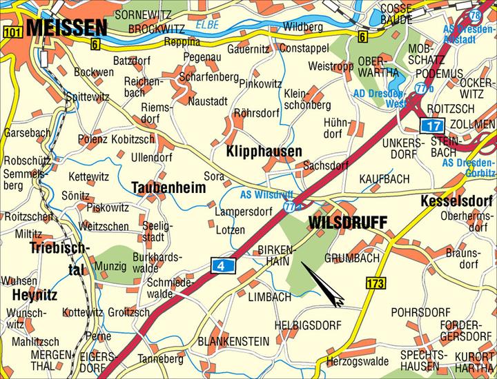 Produktbild Linkselbische Tler zwischen Dresden und Meien 1 : 33 000