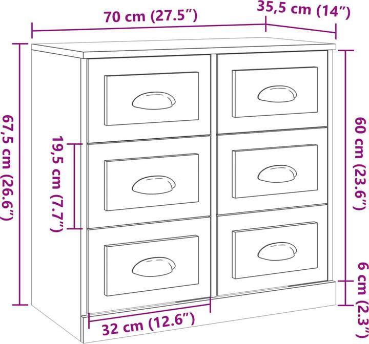 Produktbild VidaXL Mitchell (70 x 35.5 x 67.5 cm)