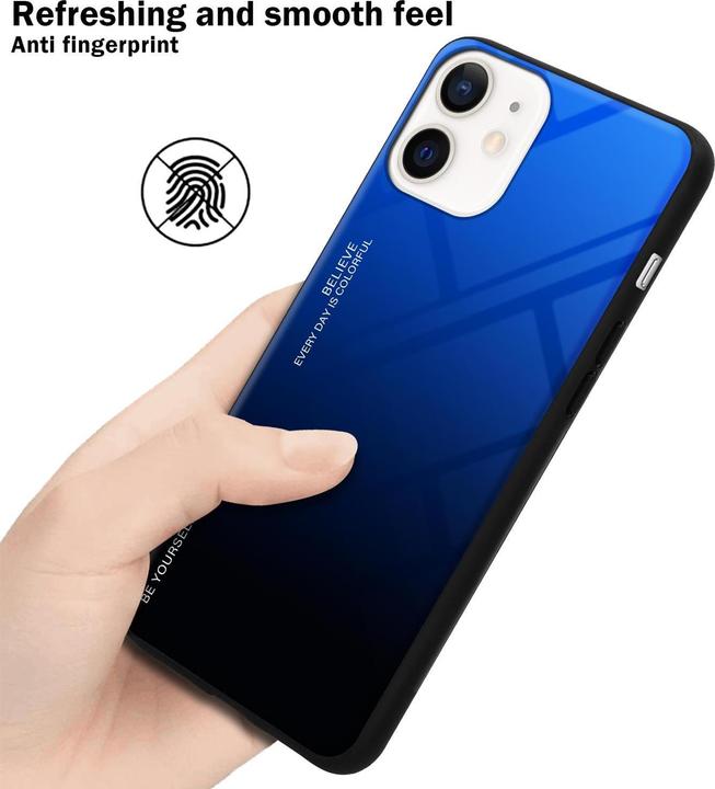 Image du produit Cadorabo Couverture en verre TPU 2 couleurs (Apple iPhone 12 mini)